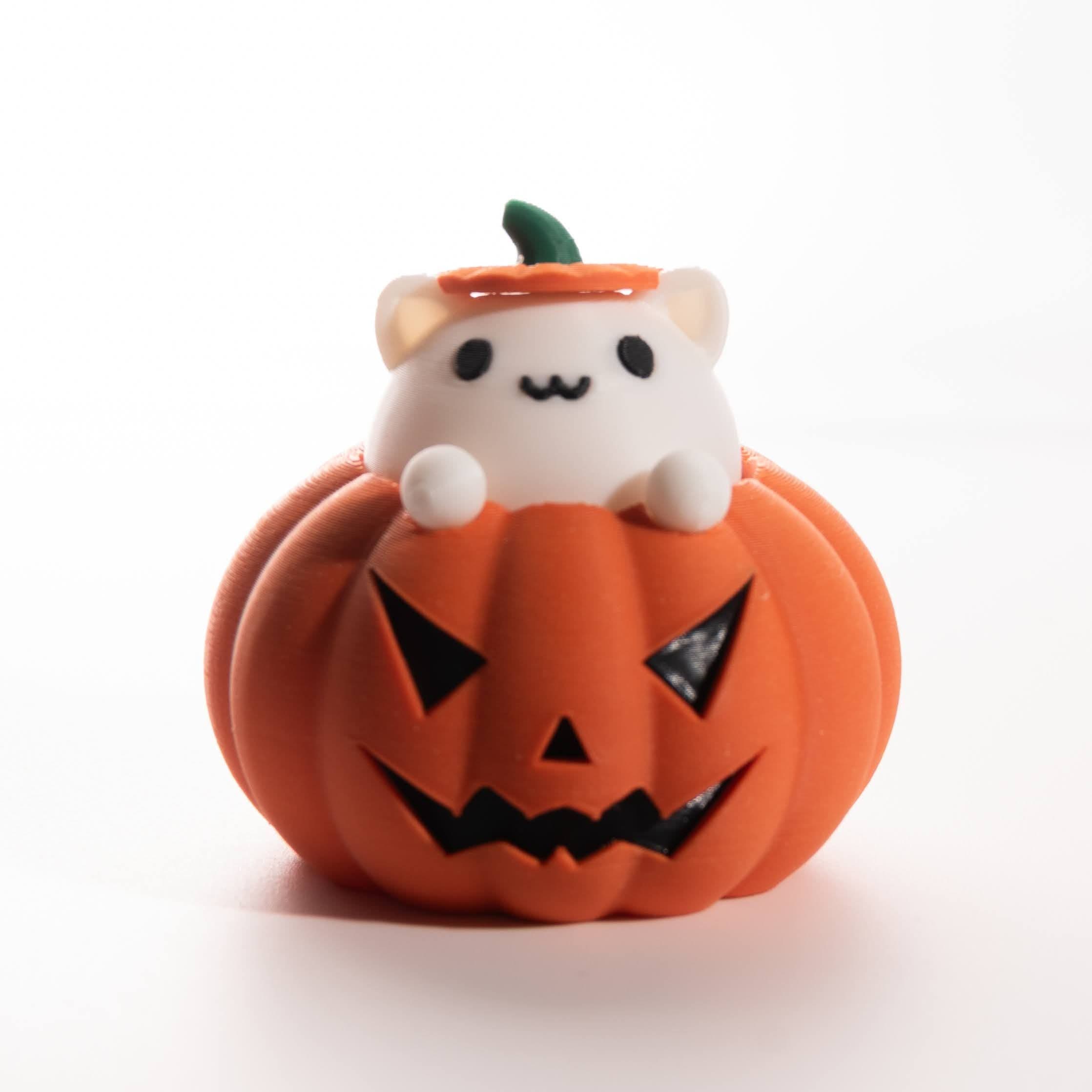 Cat in Pumpkin Fidget - Halloween - Thumbnail 2