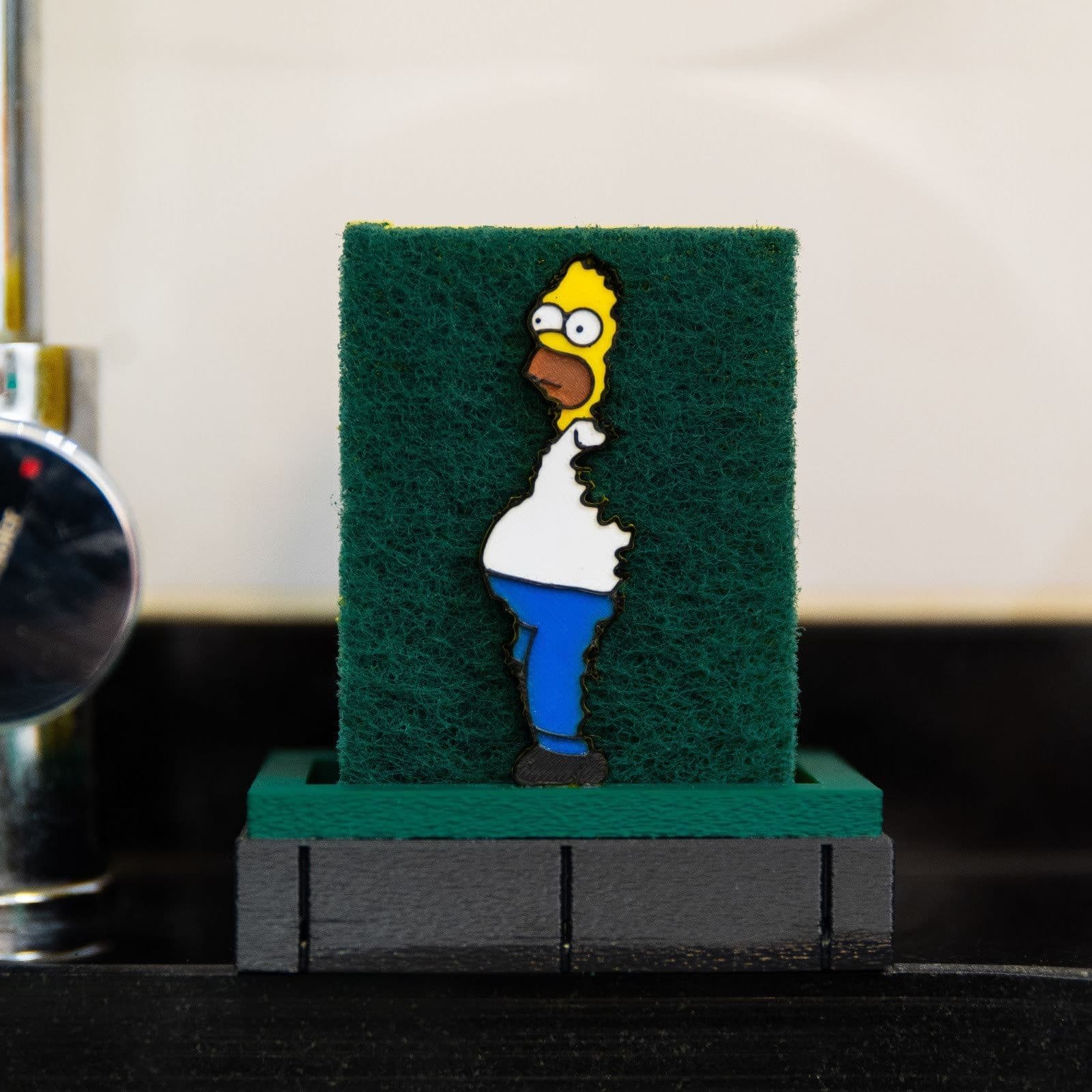 Homer Simpson Sponge Holder – Bush Meme for Your Sink