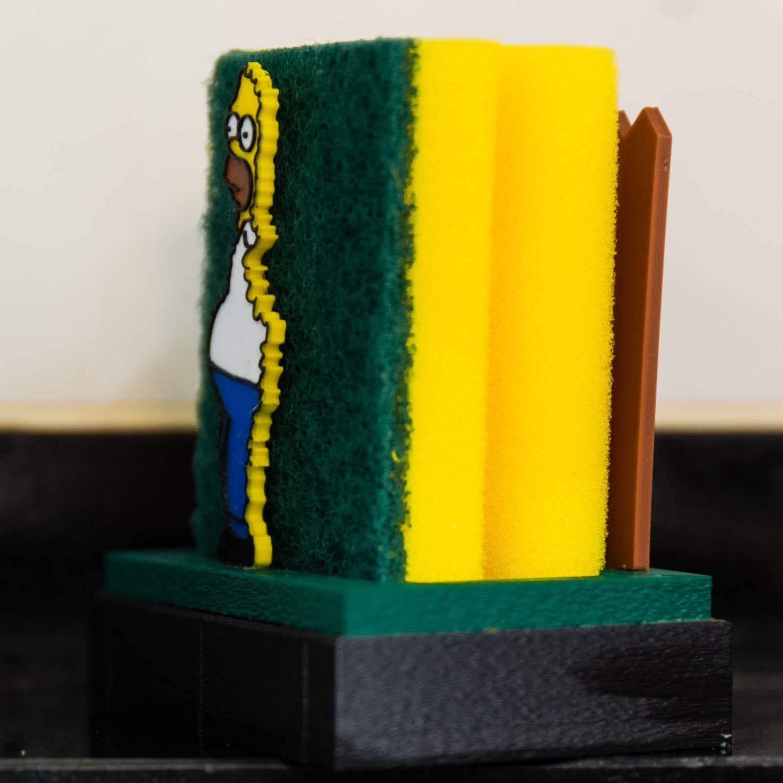 Homer Simpson Sponge Holder – Bush Meme for Your Sink - Thumbnail 2